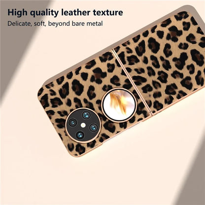 For Huawei Pocket 2 Case Leopard Pattern Leather+PC Ultra Thin Protective Phone Cover