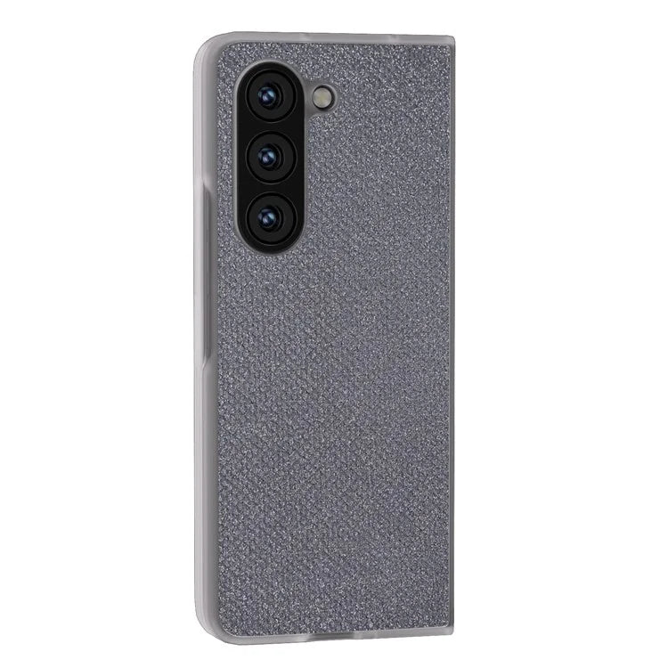 For Samsung Galaxy Z Fold5 5G Case Scratch Proof Rhinestone Texture Leather+PC Phone Cover