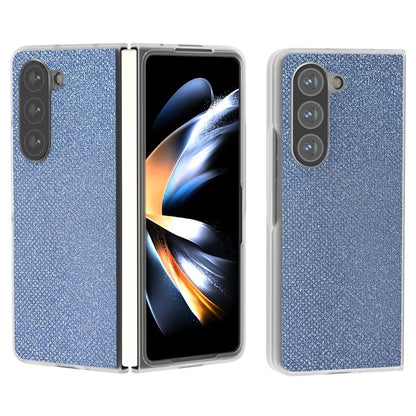 For Samsung Galaxy Z Fold5 5G Case Scratch Proof Rhinestone Texture Leather+PC Phone Cover