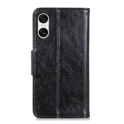For Sony Xperia 10 VI Case Split Leather Wallet Stand Nappa Texture Shockproof Phone Cover
