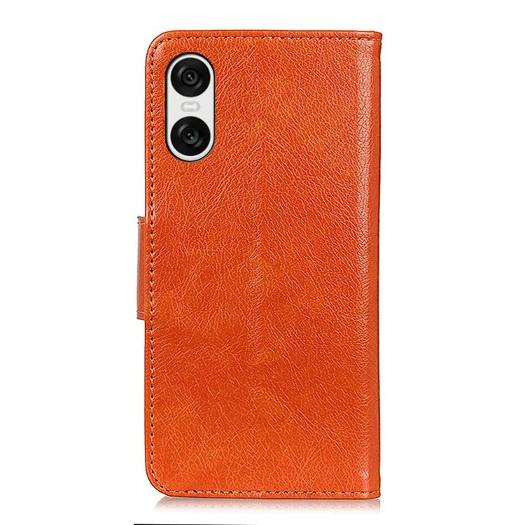 For Sony Xperia 10 VI Case Split Leather Wallet Stand Nappa Texture Shockproof Phone Cover