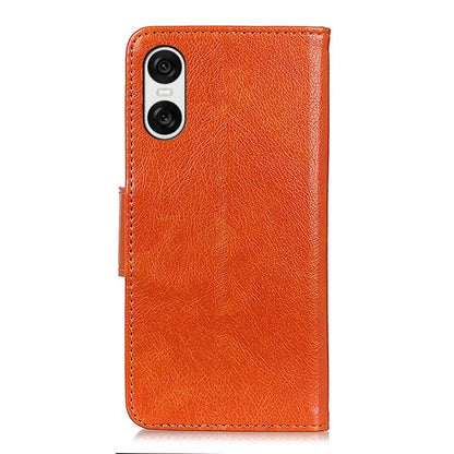 For Sony Xperia 10 VI Case Split Leather Wallet Stand Nappa Texture Shockproof Phone Cover