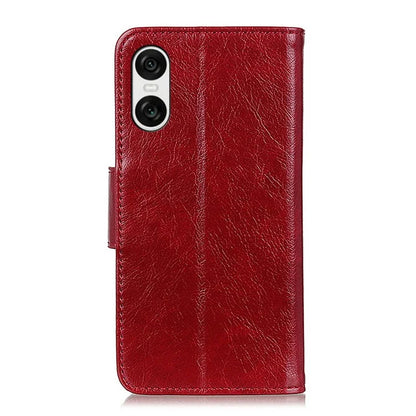 For Sony Xperia 10 VI Case Split Leather Wallet Stand Nappa Texture Shockproof Phone Cover