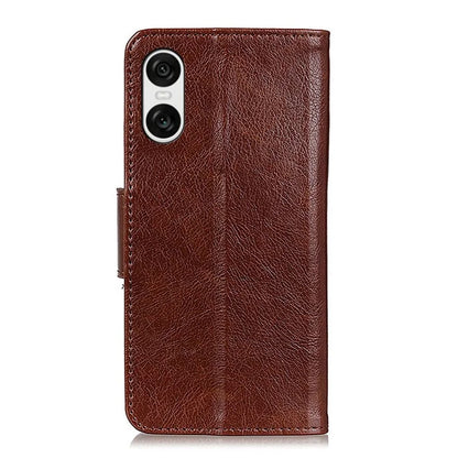 For Sony Xperia 10 VI Case Split Leather Wallet Stand Nappa Texture Shockproof Phone Cover