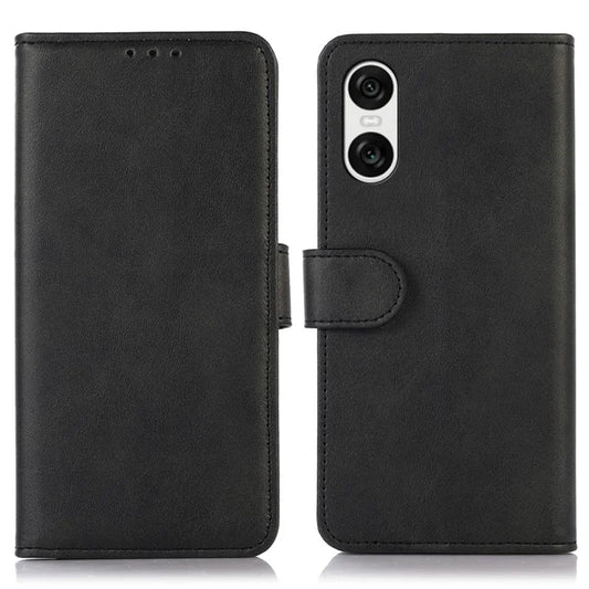 For Sony Xperia 10 VI Case Leather Cowhide Texture Phone Wallet Cover with Magnetic Clasp
