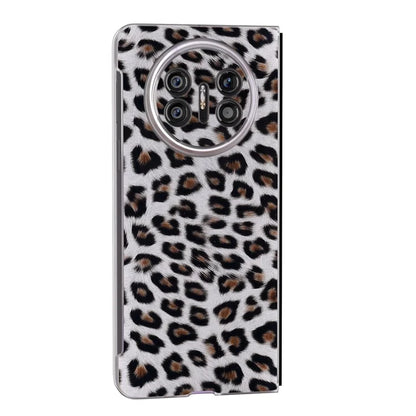 For Huawei Mate X5 Case Non-Slip Grip Leather+PC Leopard Pattern Phone Cover