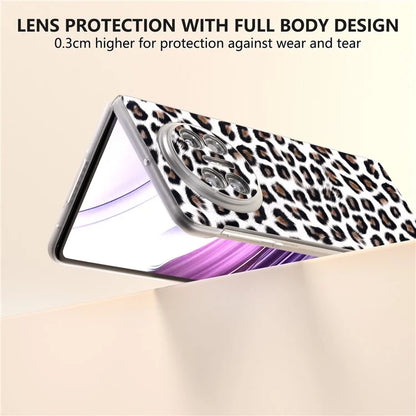 For Huawei Mate X5 Case Non-Slip Grip Leather+PC Leopard Pattern Phone Cover