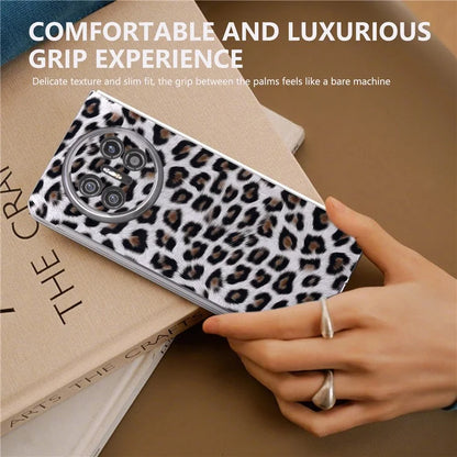 For Huawei Mate X5 Case Non-Slip Grip Leather+PC Leopard Pattern Phone Cover