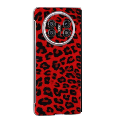 For Huawei Mate X5 Case Non-Slip Grip Leather+PC Leopard Pattern Phone Cover