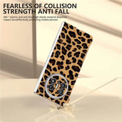 For Huawei Mate X5 Case Non-Slip Grip Leather+PC Leopard Pattern Phone Cover