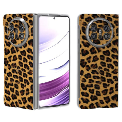 For Huawei Mate X5 Case Non-Slip Grip Leather+PC Leopard Pattern Phone Cover