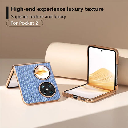 For Huawei Pocket 2 Electroplated Case Rhinestone Texture Cell Phone Cover