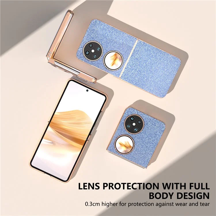 For Huawei Pocket 2 Electroplated Case Rhinestone Texture Cell Phone Cover