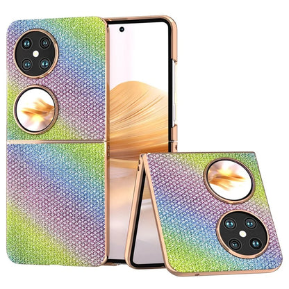 For Huawei Pocket 2 Electroplated Case Rhinestone Texture Cell Phone Cover