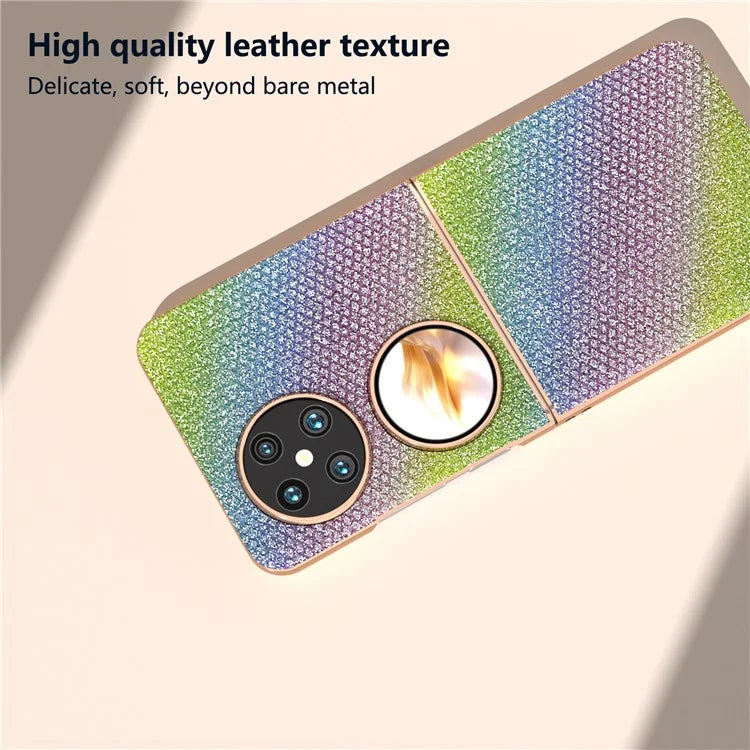 For Huawei Pocket 2 Electroplated Case Rhinestone Texture Cell Phone Cover