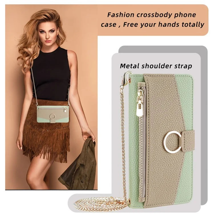 For Xiaomi Redmi Turbo 3 5G / Poco F6 5G Phone Case Zipper Wallet Stand Leather Cover with Mirror Function