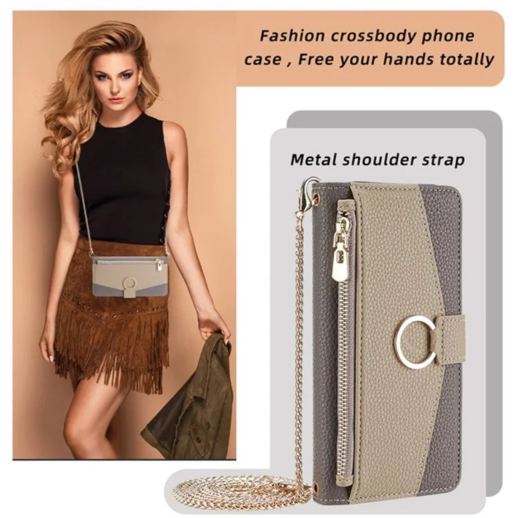 For Xiaomi Redmi Turbo 3 5G / Poco F6 5G Phone Case Zipper Wallet Stand Leather Cover with Mirror Function