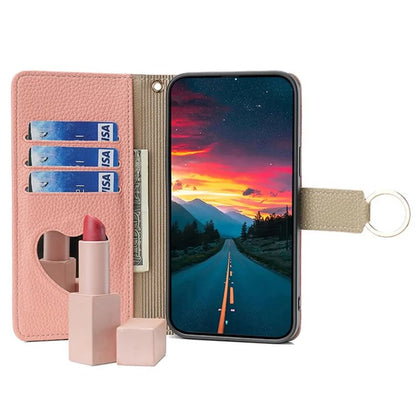 For Xiaomi Redmi Turbo 3 5G / Poco F6 5G Phone Case Zipper Wallet Stand Leather Cover with Mirror Function