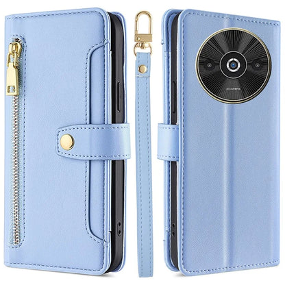 For Xiaomi Redmi A3 / Poco C61 4G Case PU Leather Cash Pocket Phone Cover with Crossbody Strap
