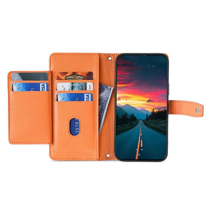 For Xiaomi Redmi Turbo 3 5G / Poco F6 5G Case PU Leather Zipper Flip Phone Cover with 6 Card Slots
