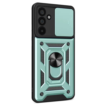 For Samsung Galaxy M55 5G / C55 5G / F55 5G Case Kickstand PC+TPU Phone Shell with Slide Camera Protective Cover
