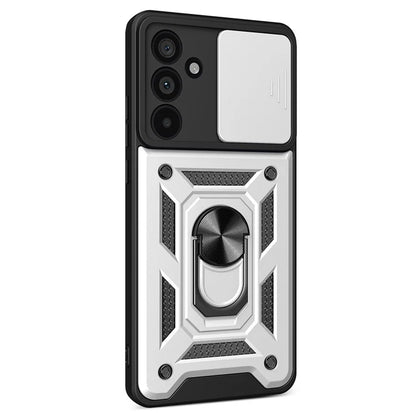 For Samsung Galaxy M55 5G / C55 5G / F55 5G Case Kickstand PC+TPU Phone Shell with Slide Camera Protective Cover