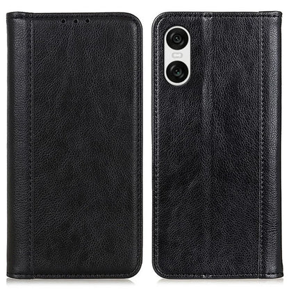 For Sony Xperia 10 VI Case Litchi Texture Split Leather Stand Phone Cases Wholesale