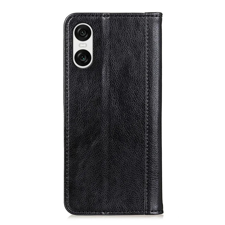 For Sony Xperia 10 VI Case Litchi Texture Split Leather Stand Phone Cases Wholesale
