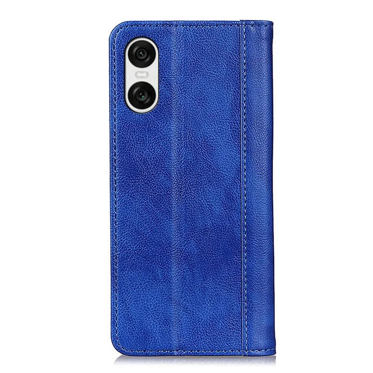 For Sony Xperia 10 VI Case Litchi Texture Split Leather Stand Phone Cases Wholesale