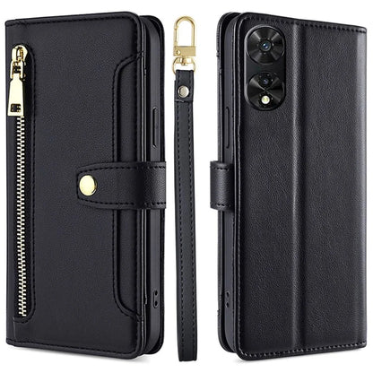 For TCL 505 Case PU Leather Bump Proof Cash Pocket Crossbody Phone Cover