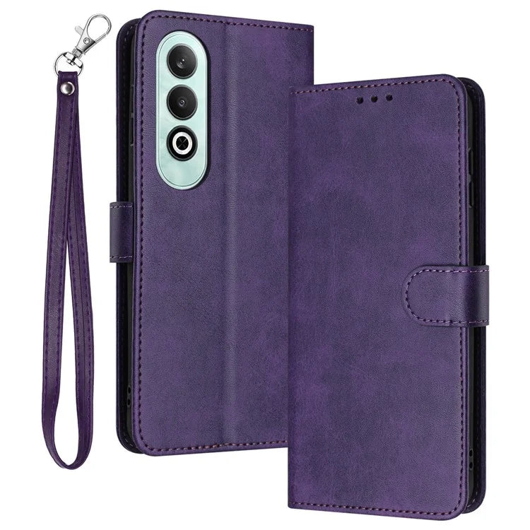 For OnePlus Nord CE4 5G Folio Flip Leather Wallet Cell Phone Case Fall Proof Cover with Strap