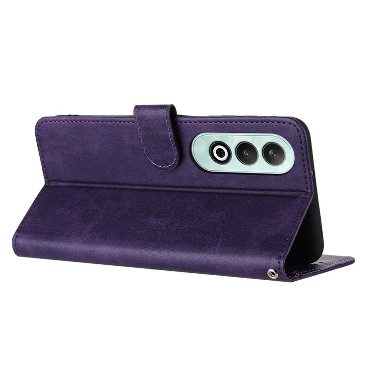 For OnePlus Nord CE4 5G Folio Flip Leather Wallet Cell Phone Case Fall Proof Cover with Strap