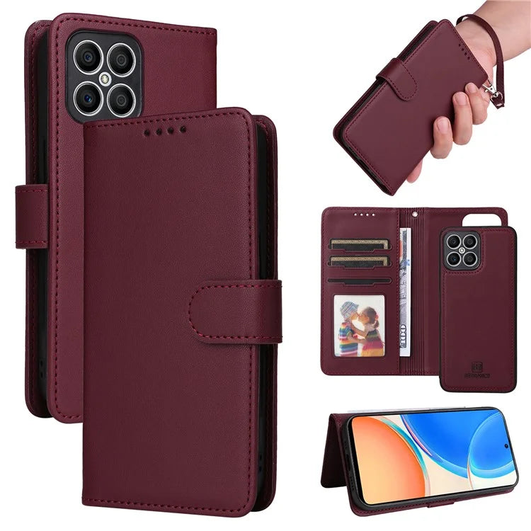 BETOPNICE 005 For Honor X8 4G / X30i / Play6T Pro Leather Case Wallet Detachable Magnetic Phone Cover