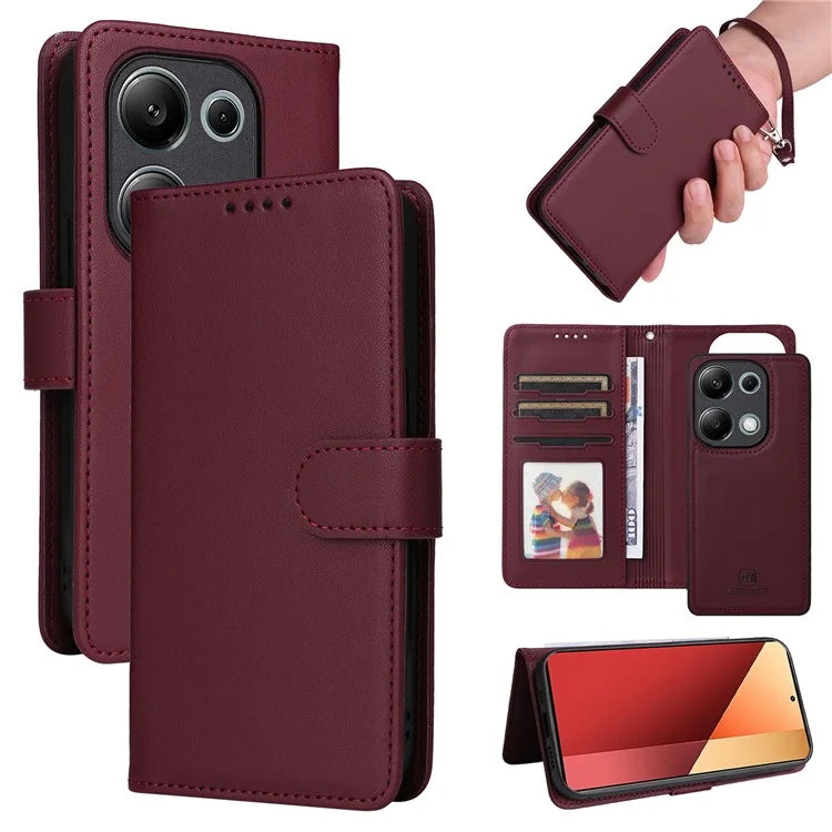 BETOPNICE 005 For Xiaomi Redmi Note 13 Pro 4G / Poco M6 Pro 4G Case 2-in-1 Magnetic Detachable Leather Cell Phone Cover