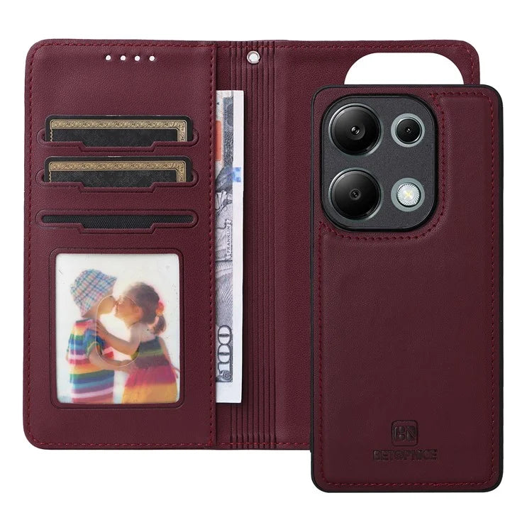 BETOPNICE 005 For Xiaomi Redmi Note 13 Pro 4G / Poco M6 Pro 4G Case 2-in-1 Magnetic Detachable Leather Cell Phone Cover