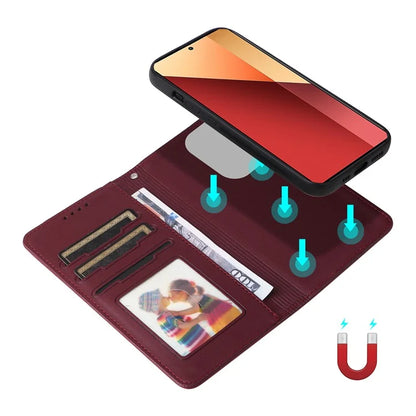 BETOPNICE 005 For Xiaomi Redmi Note 13 Pro 4G / Poco M6 Pro 4G Case 2-in-1 Magnetic Detachable Leather Cell Phone Cover