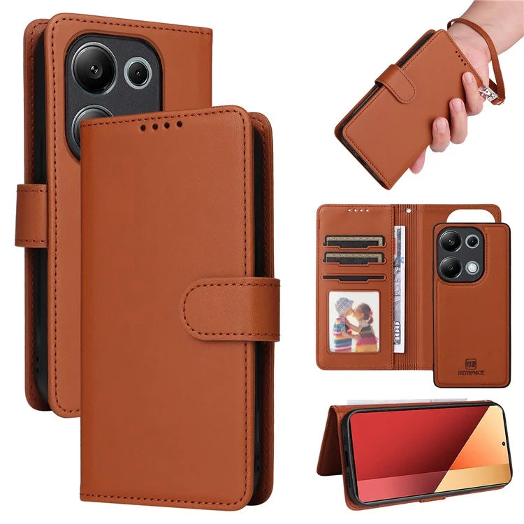 BETOPNICE 005 For Xiaomi Redmi Note 13 Pro 4G / Poco M6 Pro 4G Case 2-in-1 Magnetic Detachable Leather Cell Phone Cover