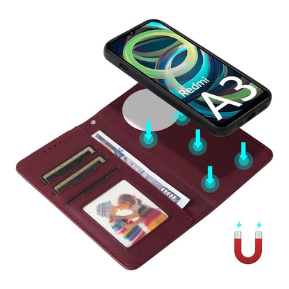 BETOPNICE 005 For Xiaomi Redmi A3 / Poco C61 Leather Case 2-in-1 Magnetic Detachable Stand Phone Cover