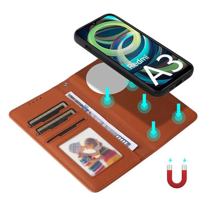 BETOPNICE 005 For Xiaomi Redmi A3 / Poco C61 Leather Case 2-in-1 Magnetic Detachable Stand Phone Cover