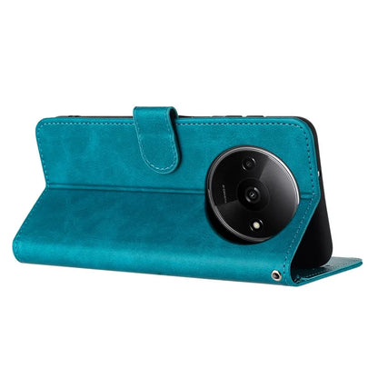 For Xiaomi Redmi A3 / Poco C61 4G Case Magnetic Clasp Leather Wallet Stand Phone Cover with Strap