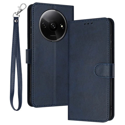 For Xiaomi Redmi A3 / Poco C61 4G Case Magnetic Clasp Leather Wallet Stand Phone Cover with Strap