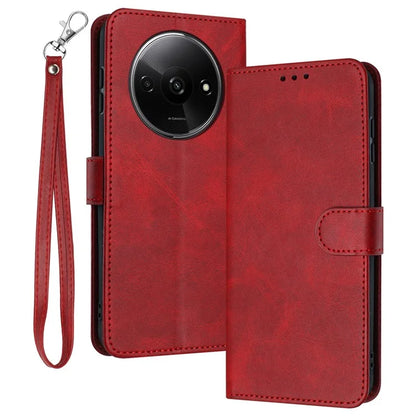 For Xiaomi Redmi A3 / Poco C61 4G Case Magnetic Clasp Leather Wallet Stand Phone Cover with Strap