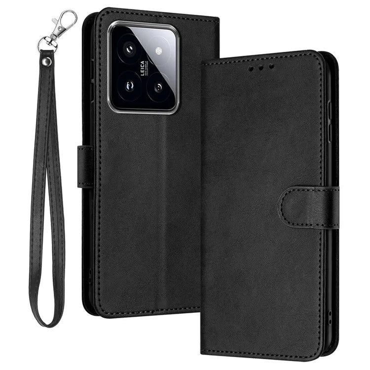 For Xiaomi 14 Case Full Protection Folding Stand Leather Phone Cover with Wallet