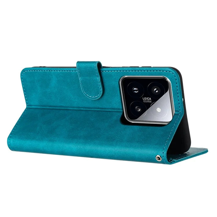 For Xiaomi 14 Case Full Protection Folding Stand Leather Phone Cover with Wallet