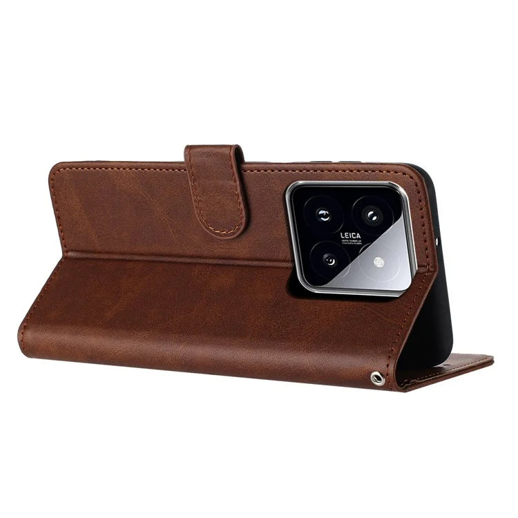 For Xiaomi 14 Case Full Protection Folding Stand Leather Phone Cover with Wallet