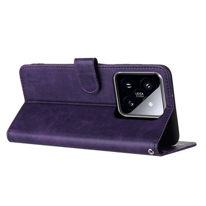 For Xiaomi 14 Case Full Protection Folding Stand Leather Phone Cover with Wallet