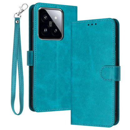 Wholesale Phone Cases for Xiaomi 14 Pro Leather Wallet Cell Phone Stand Calf Texture Cover