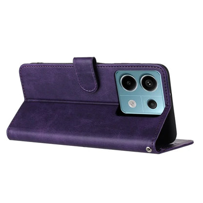 For Xiaomi Redmi Note 13 5G (China) / Redmi Note 13 5G Case Leather Wallet Anti-Fall Phone Cover