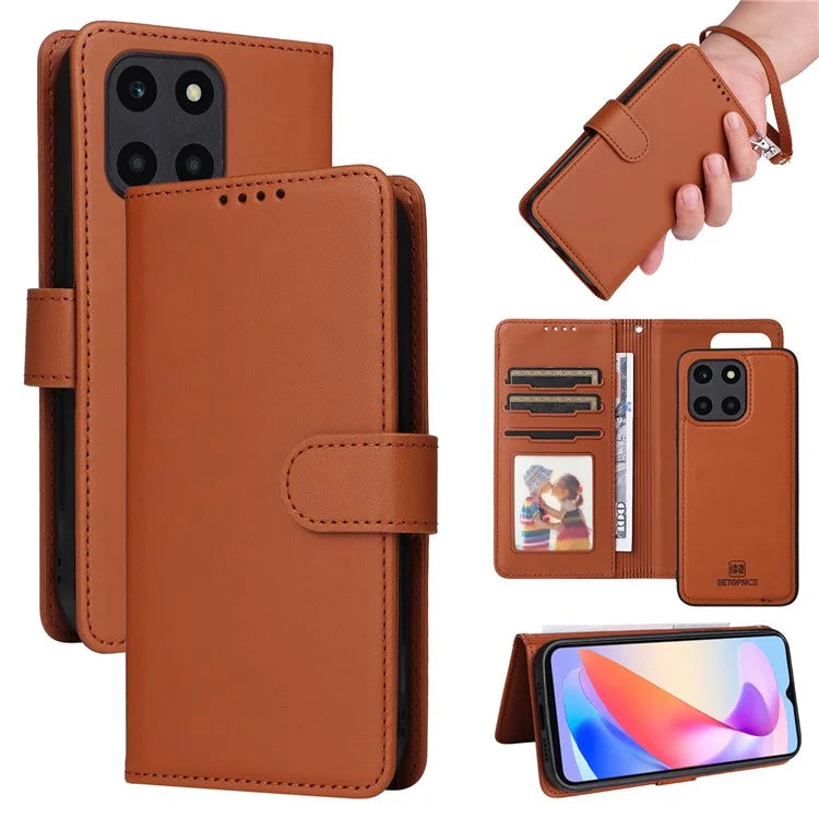 BETOPNICE 005 For Honor X6a 4G / X6a Plus 4G Case PU Leather Magnetic Detachable Shockproof Phone Cover