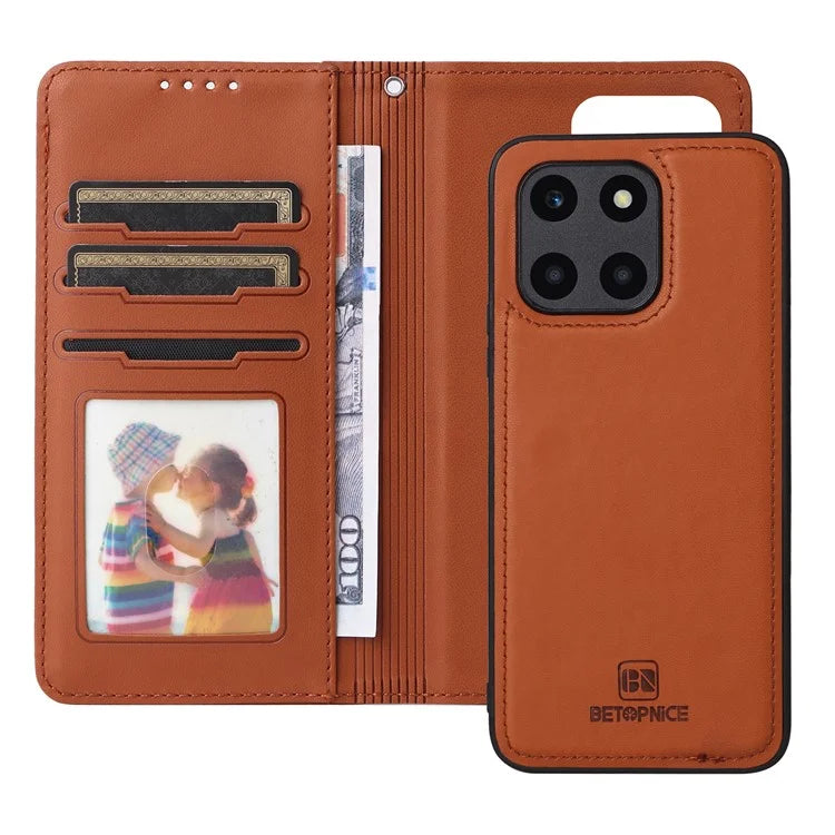 BETOPNICE 005 For Honor X6a 4G / X6a Plus 4G Case PU Leather Magnetic Detachable Shockproof Phone Cover